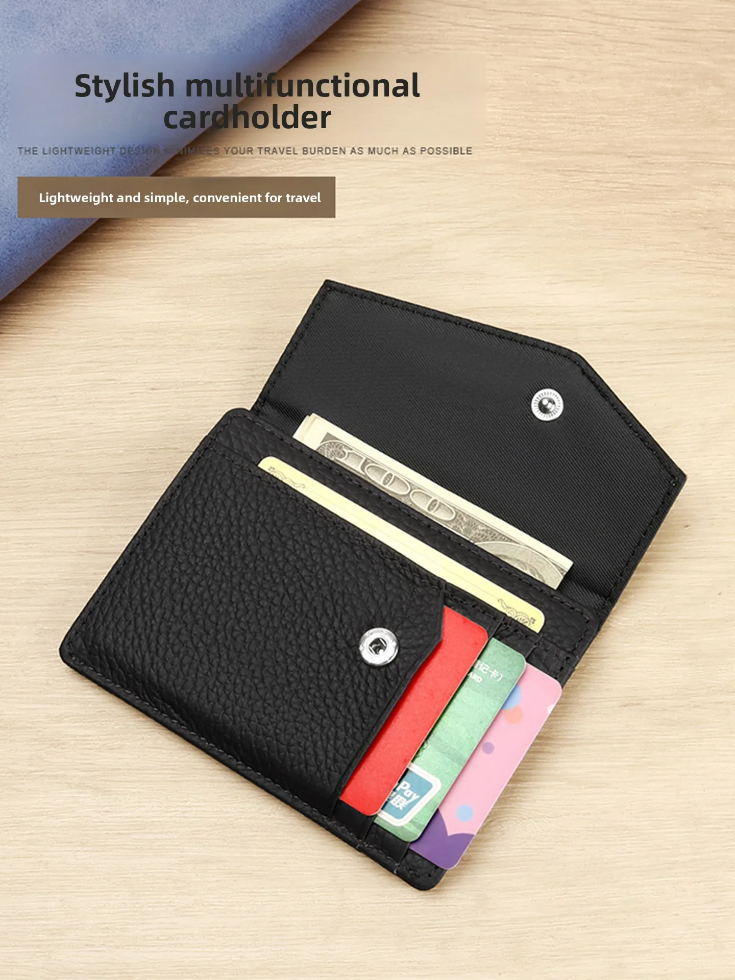genuine-leather-slim-men's-wallet-multi-card-slot-business-simple-high-end-anti-theft-card-storage-bag-luxury-sensation