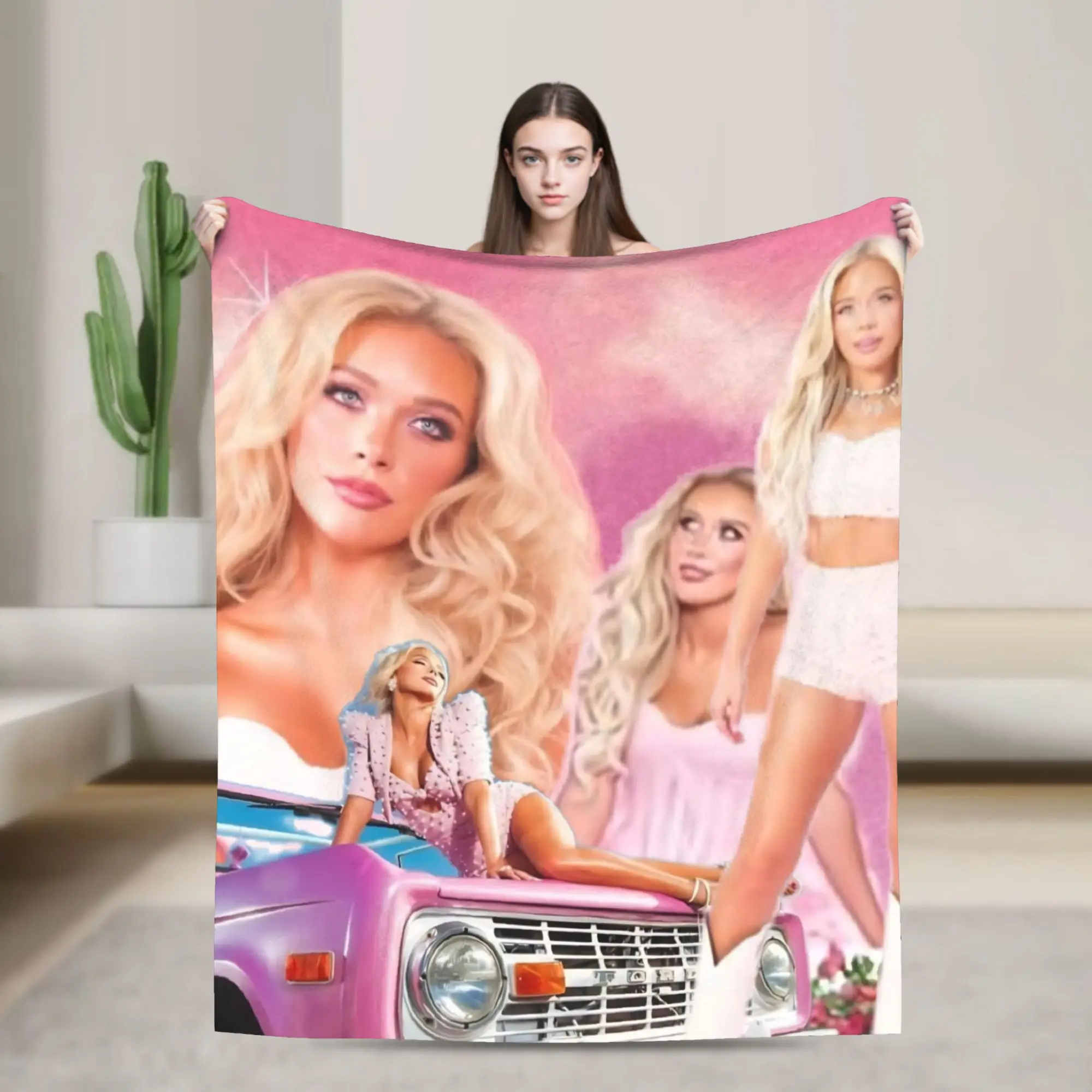 Megan Moroney Singer  Merch Blanket Lightweight Warm  Throw Blankets for Living Room 50x60 Inches Multi-size Bedding Throws