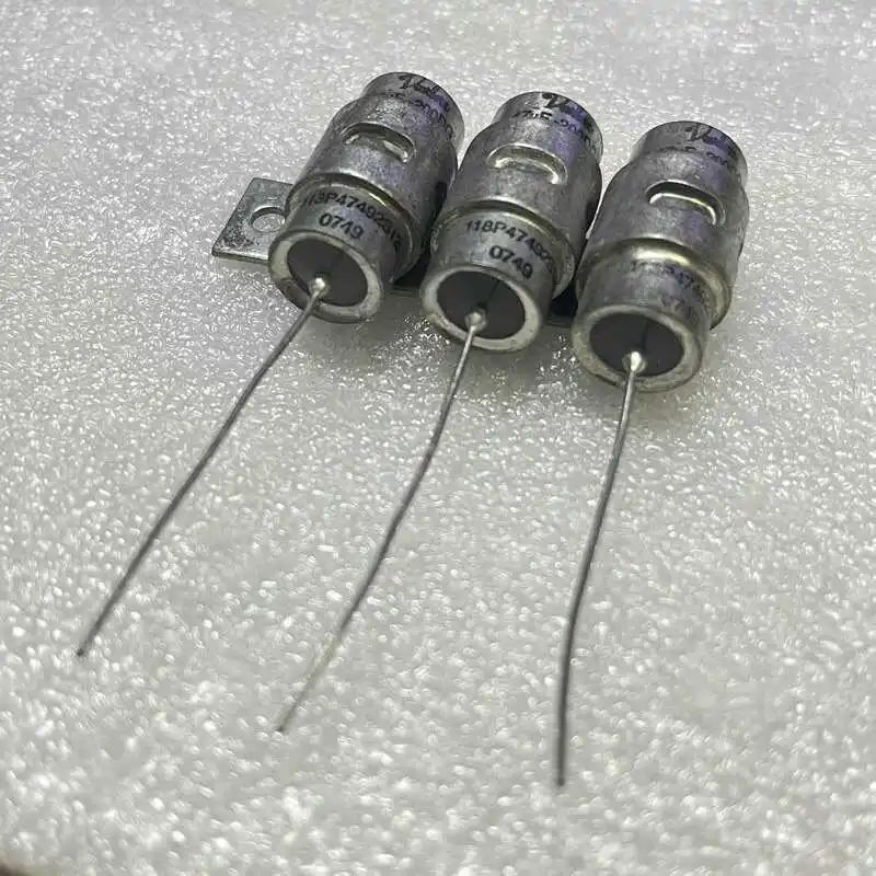 1PCS  Dearborn 118P 200V  0.47UF Copper Shell Copper Tube Audio Coupling Oil Immersed Capacitor