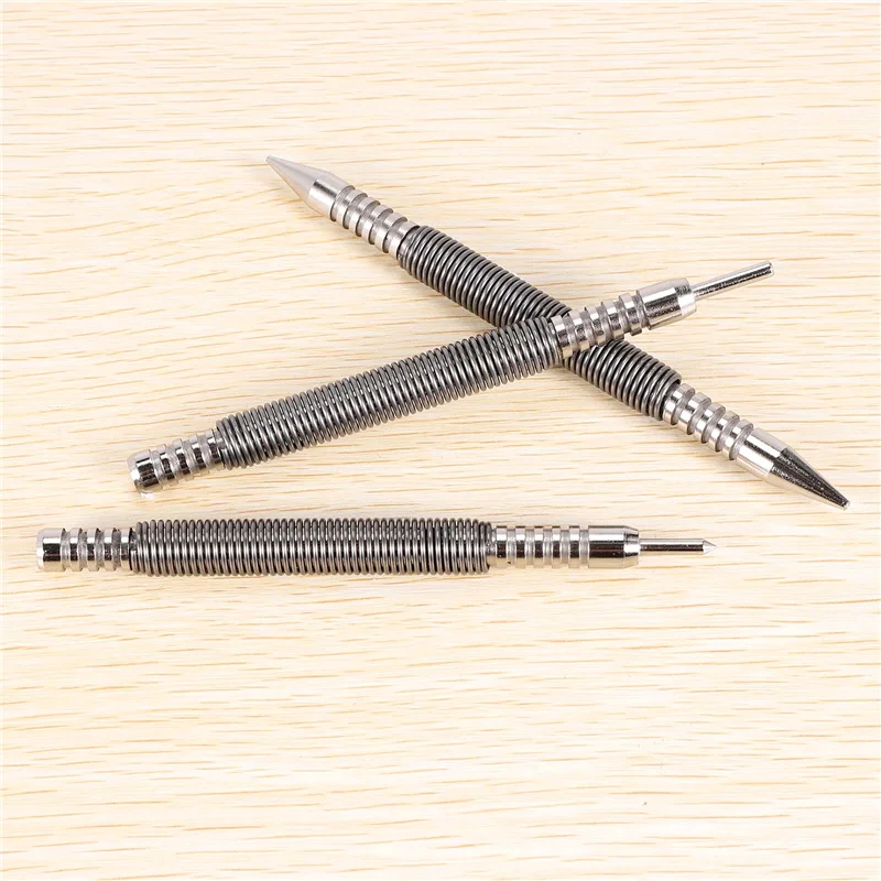 

BHTS-3 Pcs Nail Set And Hinge Pin Tool Center Punch Spring Loaded Nail Set For Door 1/32 Inch 1/16 Inch Dual Head, 1/8 Inch