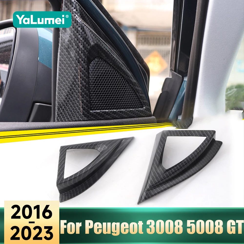 

For Peugeot 3008 5008 GT Hybrid 2016 2017 2018 2019 2020 2021 2022 2023 Car Front Door Window Inner Triangle A Colum Trim Cover
