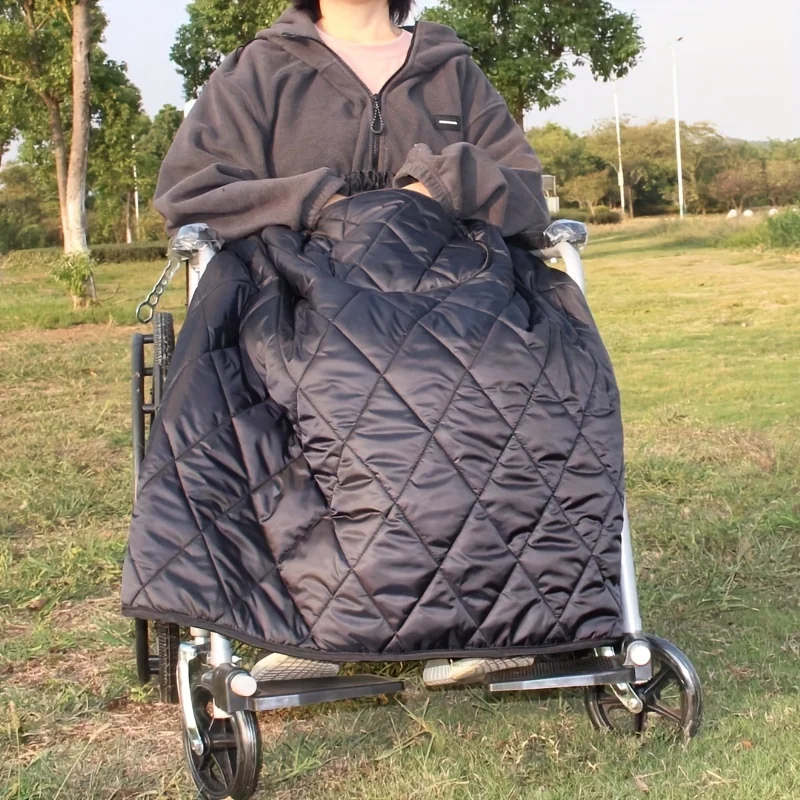 

Outdoor Blanket One-Piece Convenient Back Waist Buckle Plush Lining Leg Cover Warm Windproof Electric Four-Wheeler Warm Apron