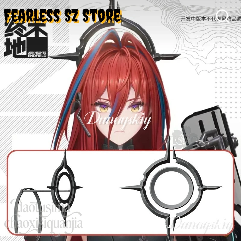アニメゲームアークナイト-エンドフィールドコスプレエンバー-3d-ポリ乳酸ハロー小道具アクセサリー光らないパンクエンジェル帽子ハロウィン
