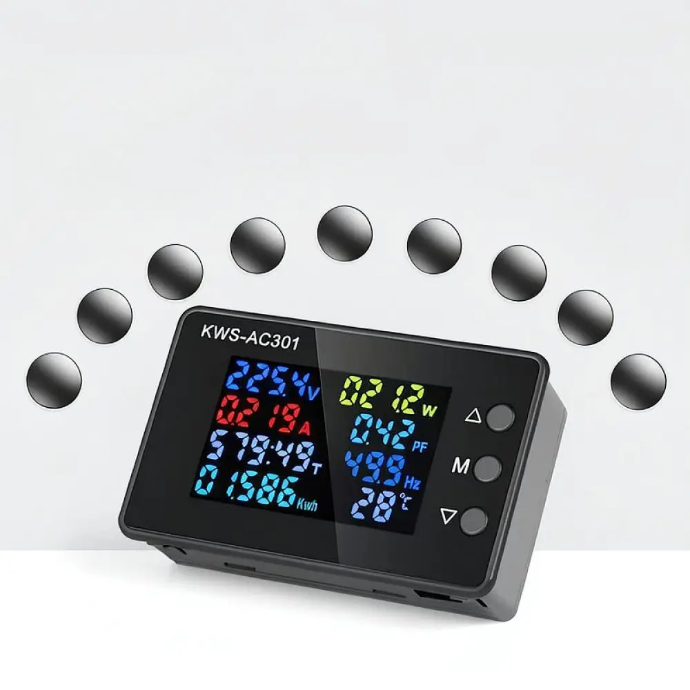KWS AC301 Digital AC Voltmeter Ammeter Multi Functional Power Energy Monitor Tester Voltage Current Analysis Equipment