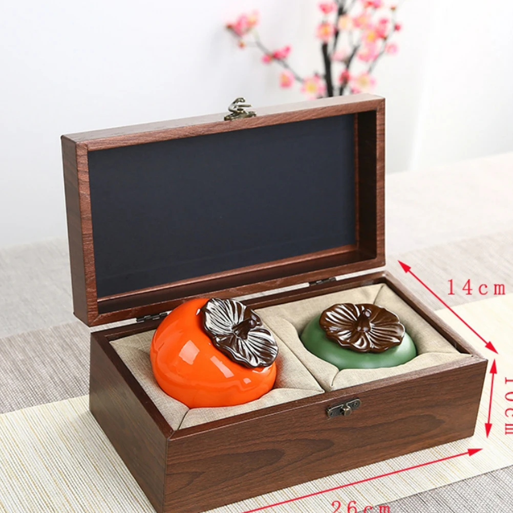 

High Hardness Container Sealed Canisters Business Gift Persimmon Shape Tea Coffee Food Storage Containers