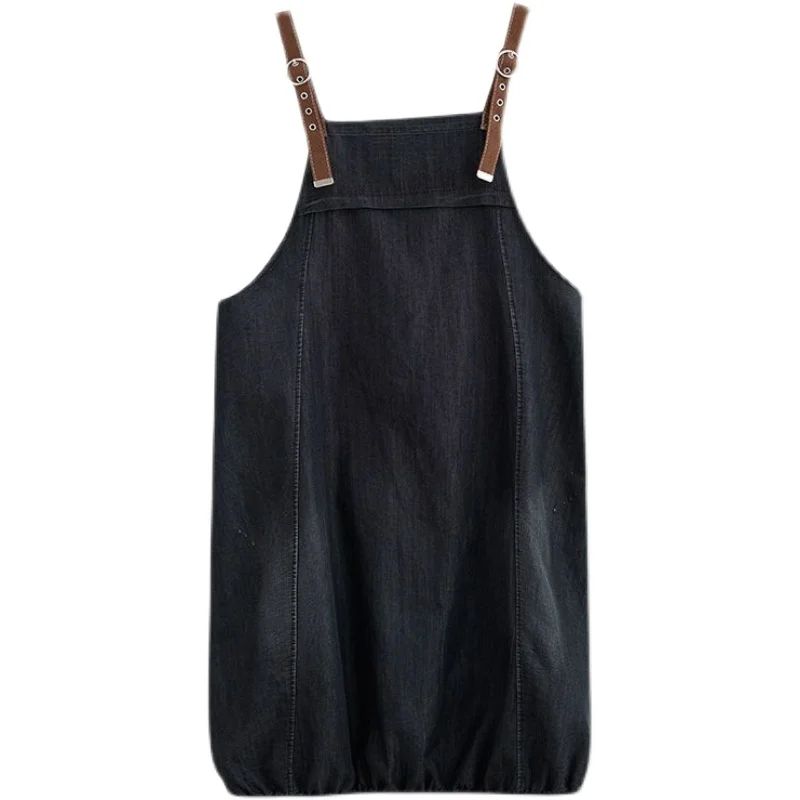 Solto feminino denim ter dr verão a linha saia coreano sle commute ket detalhe cintura larga regular sve midi dr