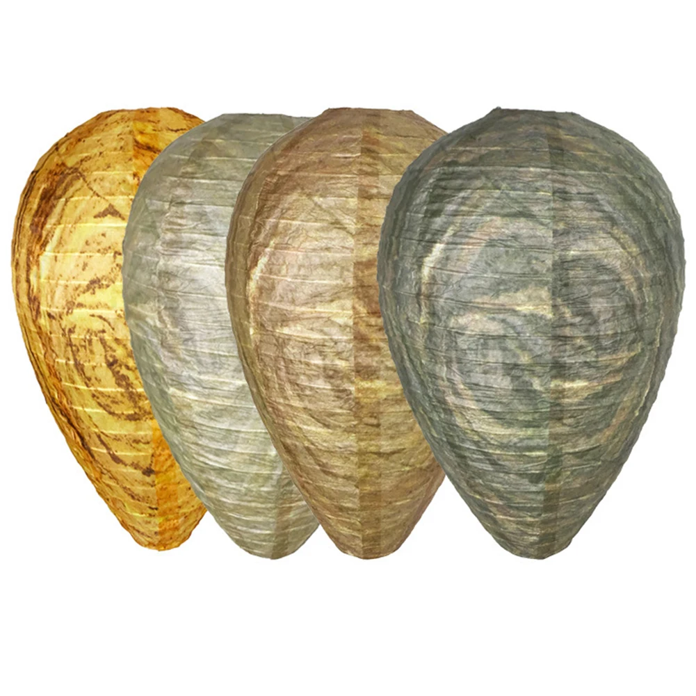 4Pcs Drive Beehive Lantern 28x22cm Wasp Nest Decoy Paper Hornet Deterrents  Home Yard Supplies