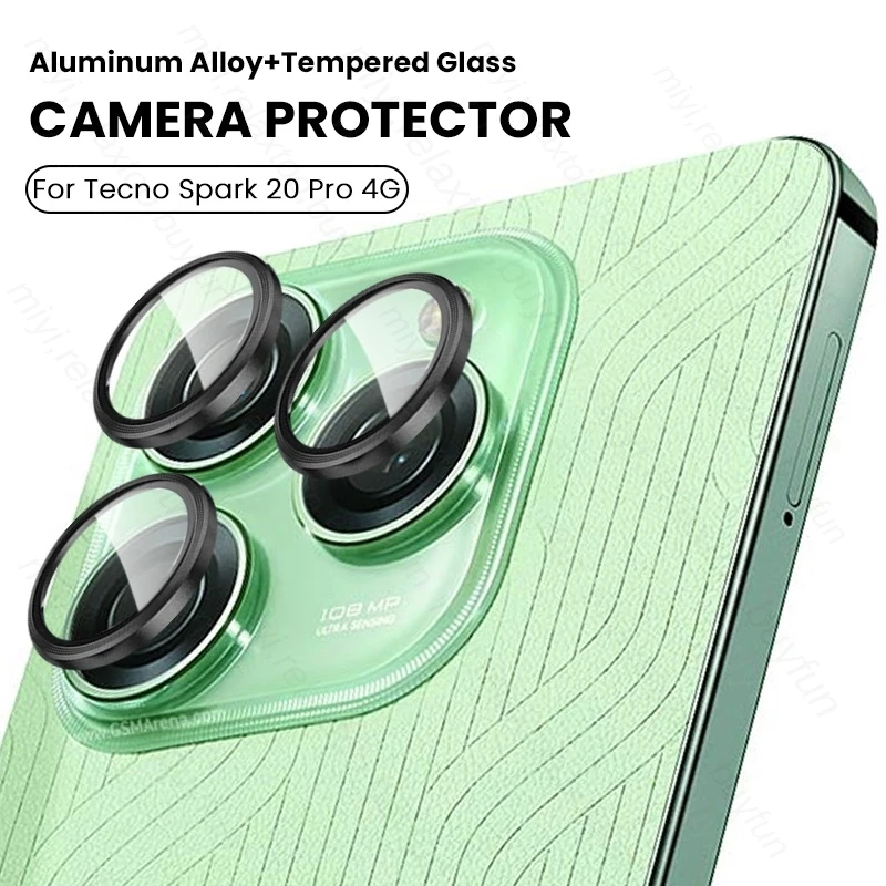 Aluminum Alloy Camera Protective Cover For Tecno Spark 20 Pro 4G Rear Lens Tempered Glass Cap On Spark20 Pro 20Pro Spark20Pro 4G