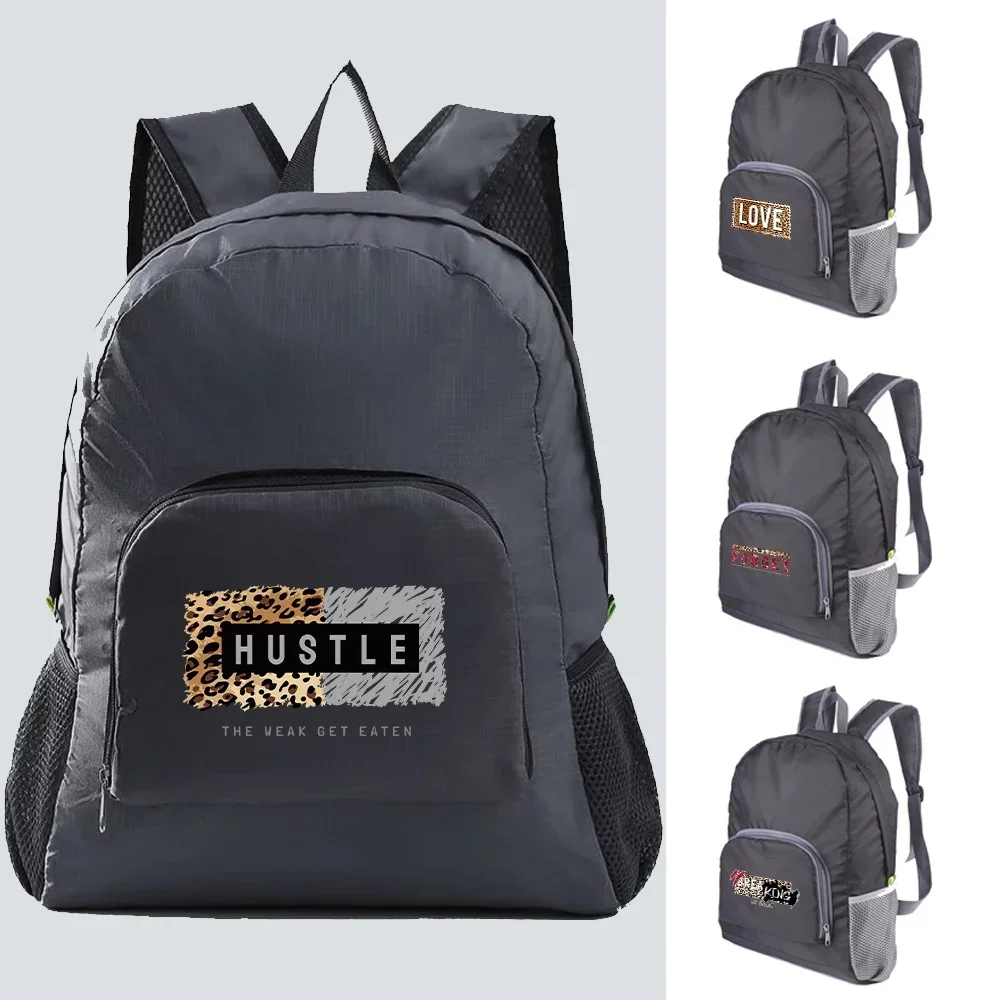 Backpack Girl Travel Portable Daypack Leopard Pattern Series  Ultralight Korean Version Large-capacity Casual Backpack