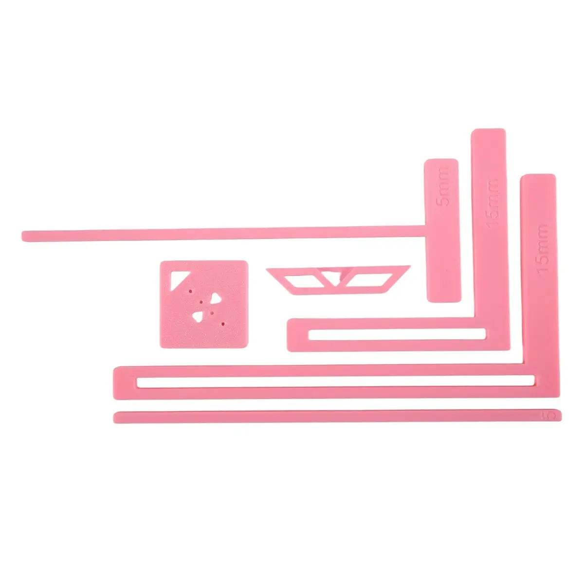 【Tools & Parts】 6Pcs Bookbinding Easy Scrapbooking Tool for , Great Stencils and Cutter Guide Kit Can Be Made Into Notebook Pink