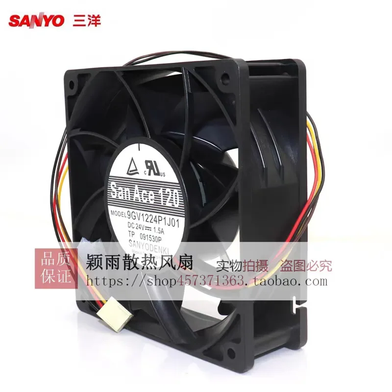 for Sanyo SanAce 9GV1224P1J01 24V 1.5A 12038 Inverter Fan New Original Genuine High Quality Cooling Fan for Industrial Use