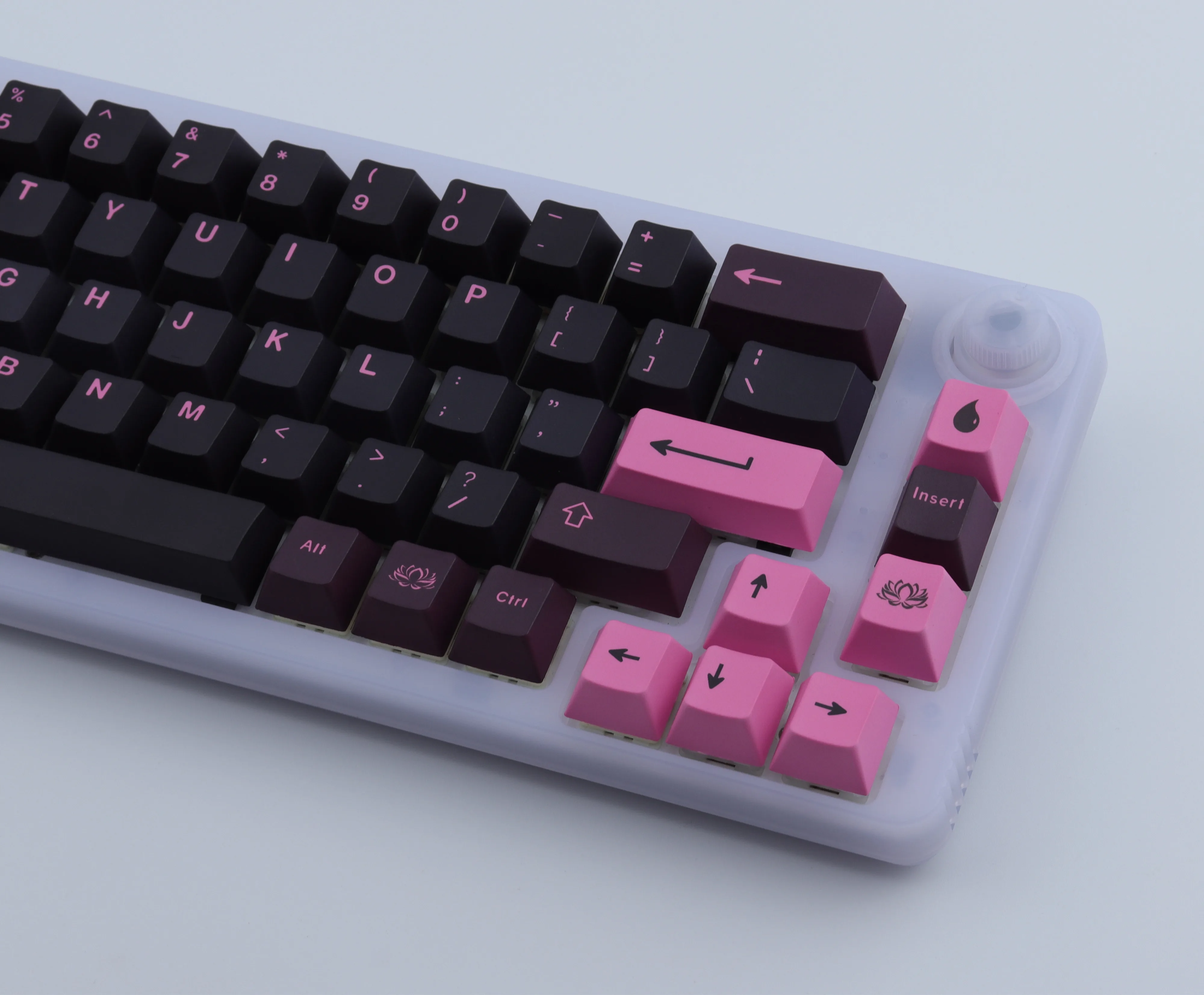 

GMK Black Lotus Keycaps, 129 Keys PBT Keycaps Cherry Profile DYE-SUB Personalized GMK Keycaps For Mechanical Keyboard