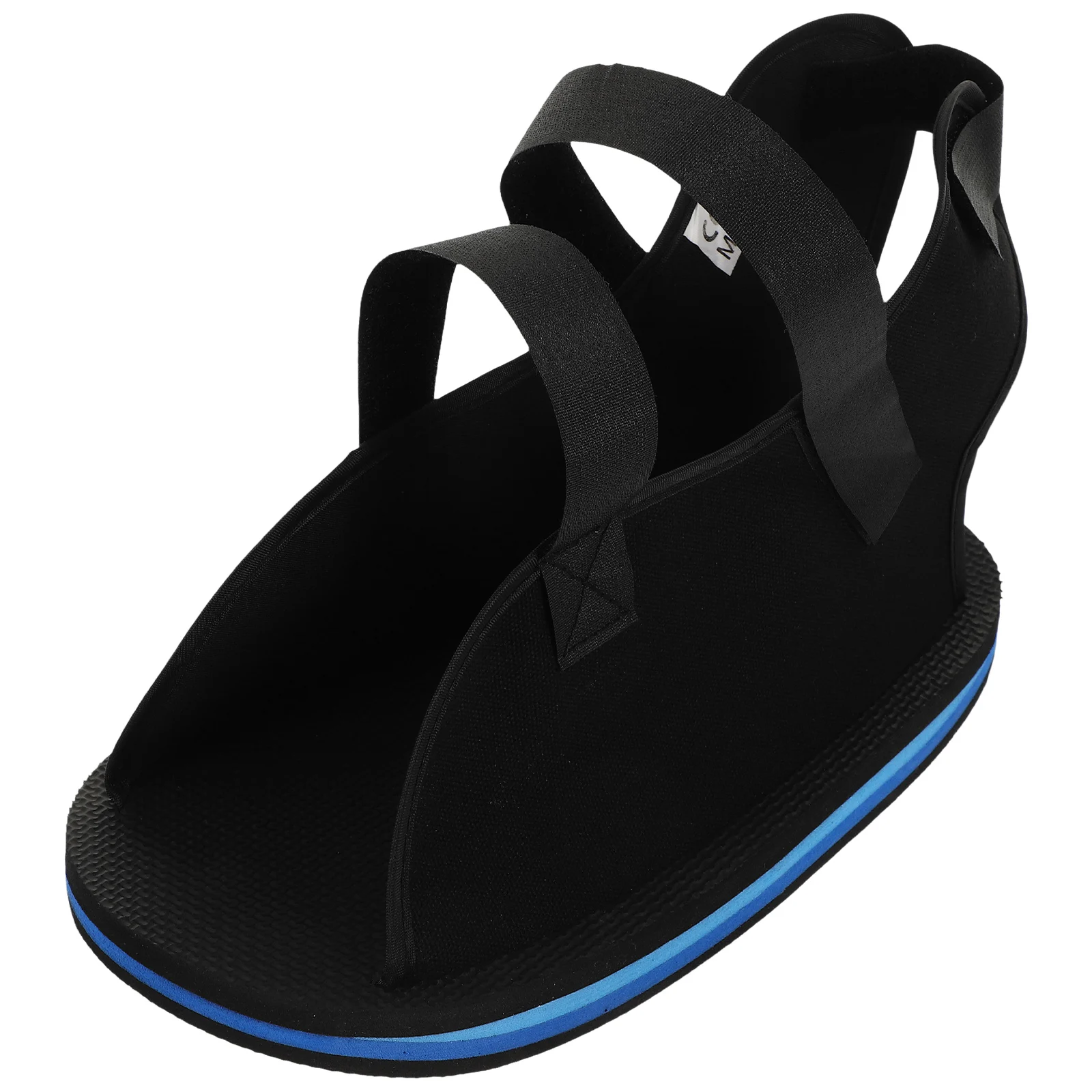 

1pc Fracture Cast Shoe Walking Support Gypsum Foot Protector Black Md Comfortable Sole Durable Ankle Strap Fixation