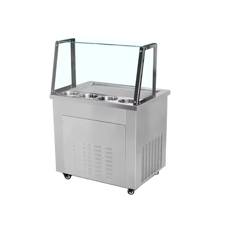 Automatic Fried Yogurt Machine Commercial Desktop Ice Cream Fried Ice Machine Multifunctional Fried Milk Fruit