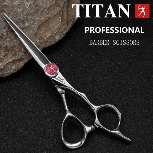 Imagen 1 del producto Tijeras de peluquería profesionales TITAN, tijeras de peluquero, corte de pelo, juego de adelgazamiento de 5,5/6,0/6,5,7,0 pulgadas, acero japonés 440c