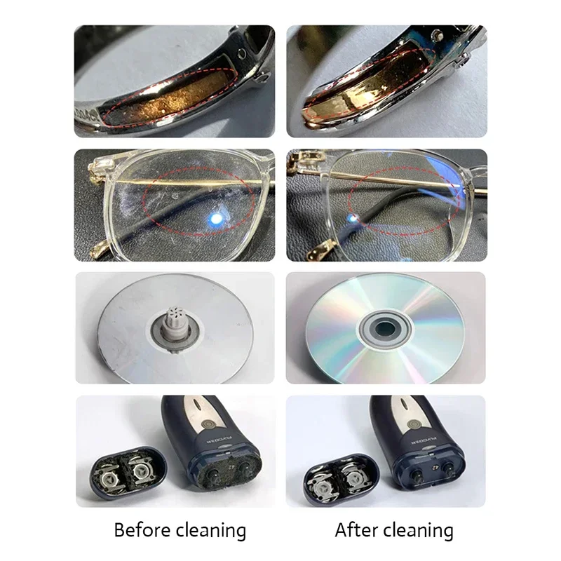 Ultrasonic Cleaner 30/50W Sonicator Bath 40Khz Degas for Watches Contact Lens Glasses Denture Teeth Electric Makeup Razor