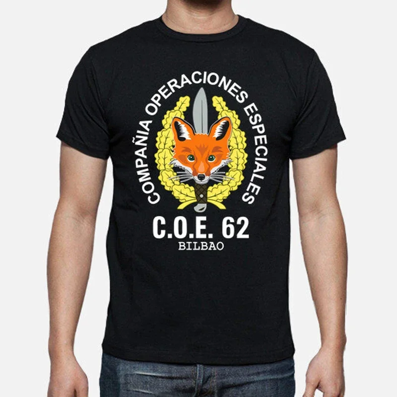 Camiseta Española Legión COE 62 Bilbao Insignia. Camiseta masculina de algodão premium manga curta com gola redonda nova S-3XL