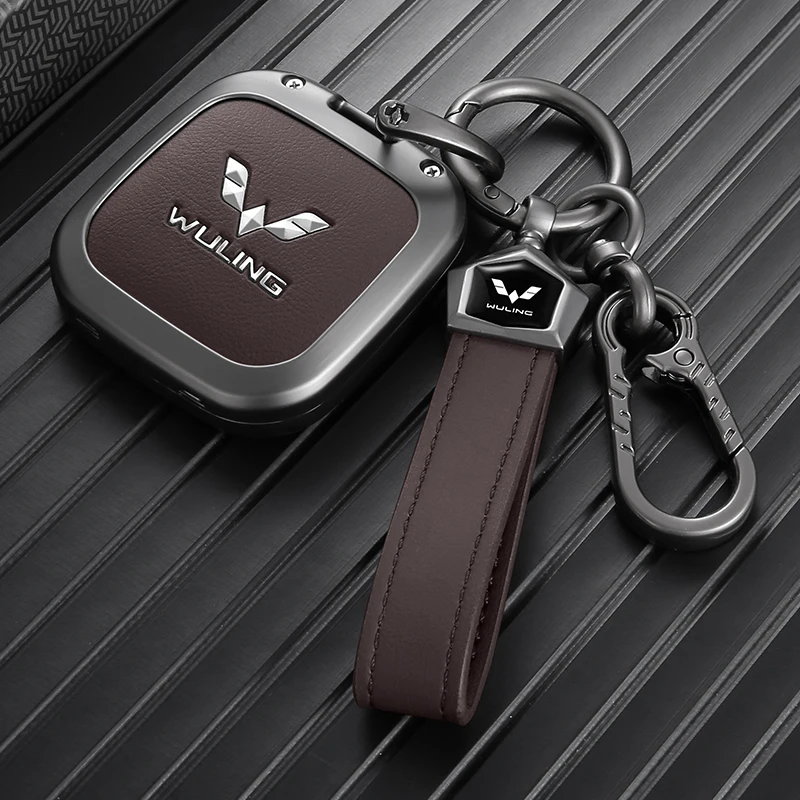 Zinc Alloy Full Wrap Key Fob Cover For Wuling Bingo S, Anti‑Drop Wear‑Resistant Remote Protector Shell  Key Holder Accessories