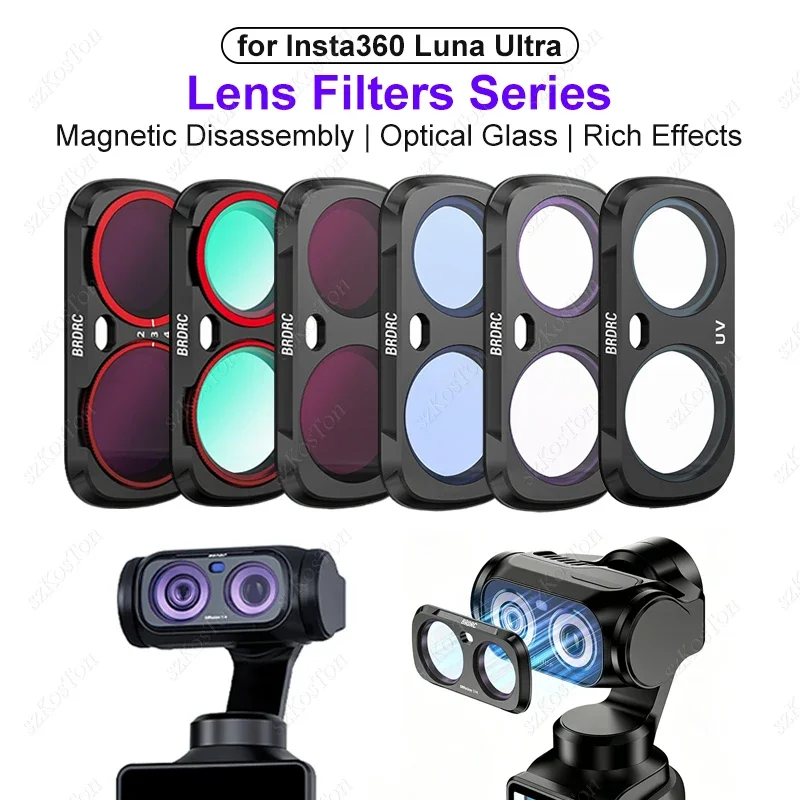 Objektivfilter für Insta360 Luna Ultra Gimbal Kamera UV CPL Einstellbare VND Black Mist Filter Set Zubehör