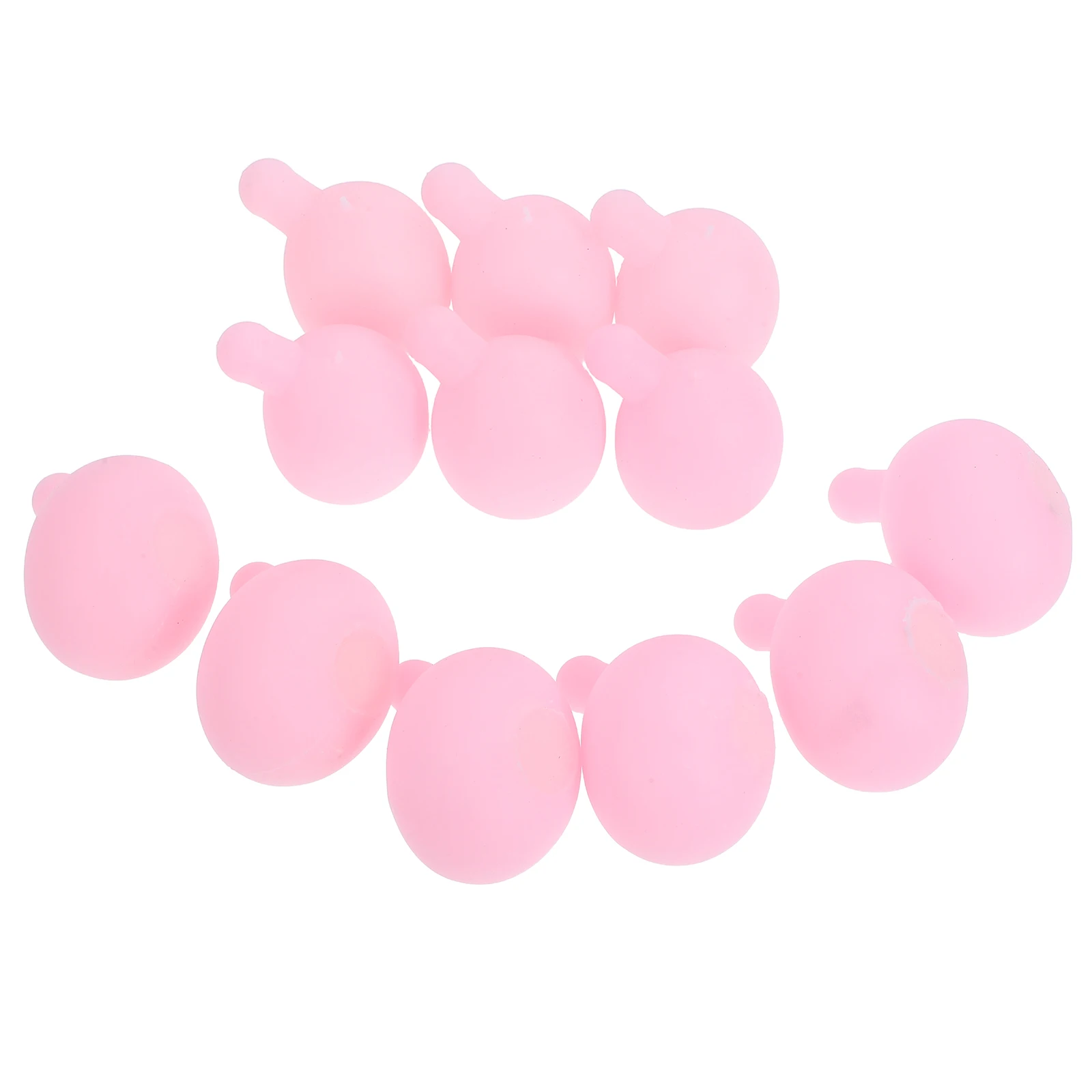 12pcs Blowing Insert: Diy Silicone Bubble Inserts For Making Squeeze Refills Pink Replacement Inner Balls Craft Project