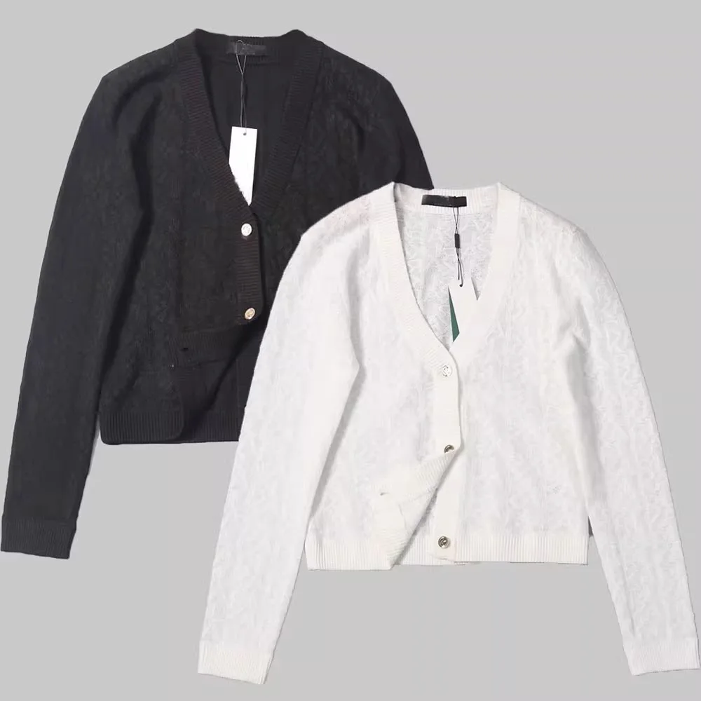 

Модный вязаный кардиган с надписью, женский кардиган Sle American Series, прямая трубка, длинный све, V-Ne, открытый кардиган обычной длины