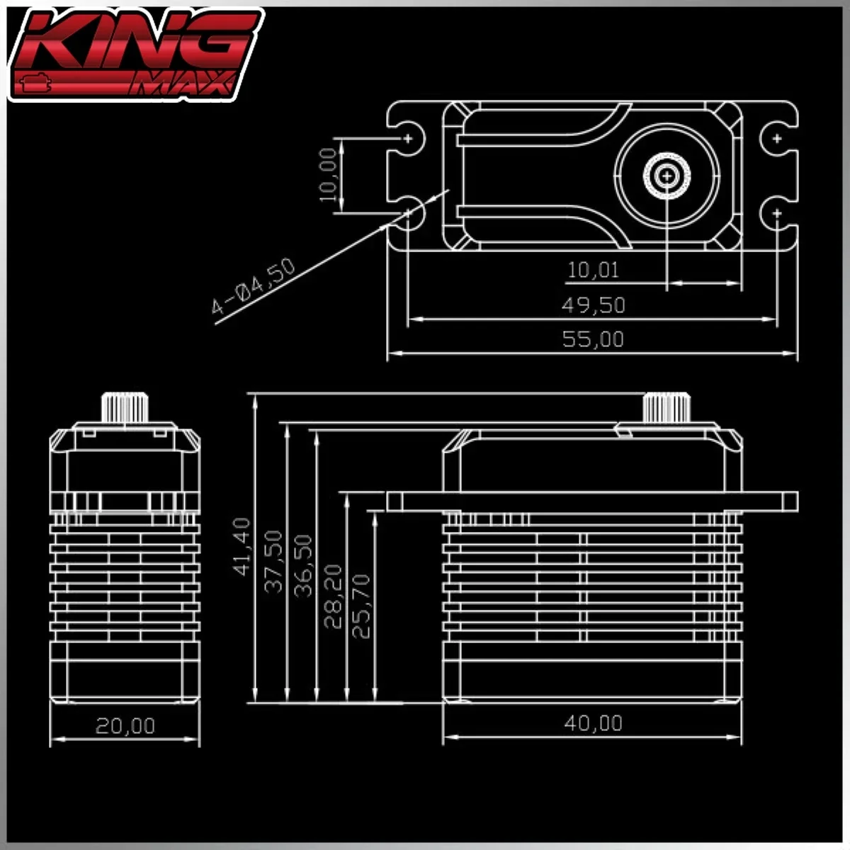 Kingmax HB28S 28 كجم 70 جرام كشك عزم دوران عالي الأداء معيار محرك رقمي بدون فرش مع تروس معدنية لهيكل الألومنيوم باستخدام الحاسب الآلي