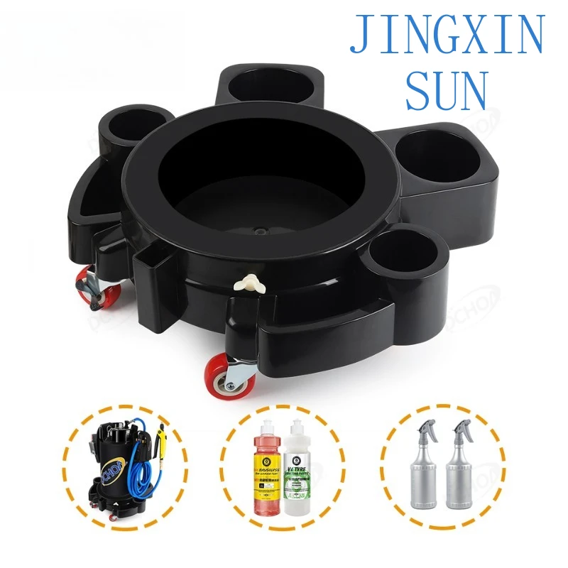 Car Packaging Tools 5 Gallon Rolling Bucket Dolly 360 Degree Window Tone Kettle Base Kit