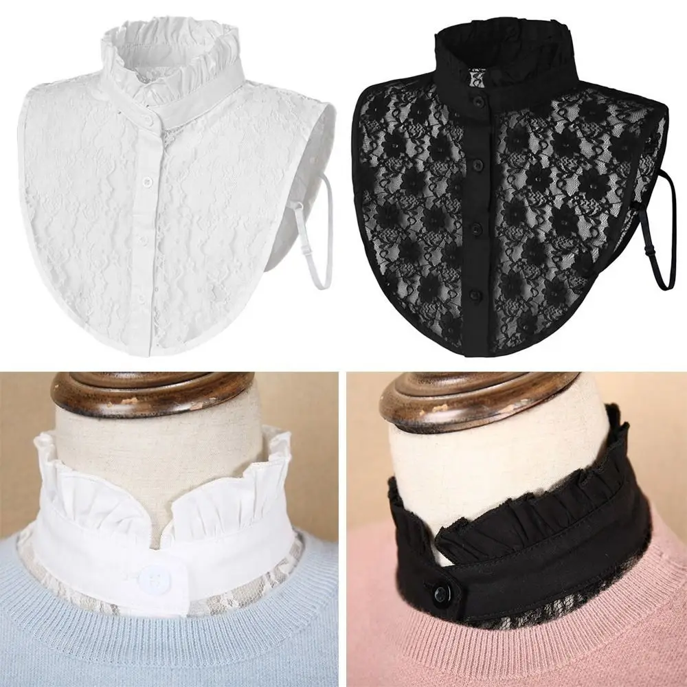 

Clothes Accessory Lace Fake Collar Detachable White Black Neckline False Collar Women Girls
