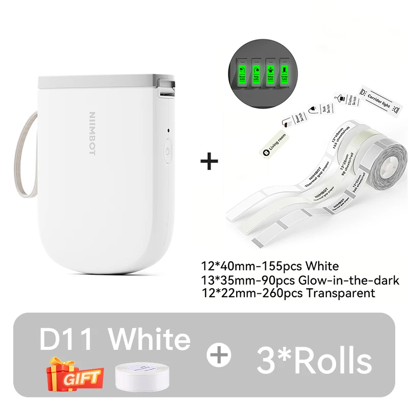 NIIMBOT D11 Nieuwe Versie Labelprinter Mini Draagbare 300 DPI Bluetooth Draadloze Label Maker Naamplaatje Keuken Sticker PrintingMaker