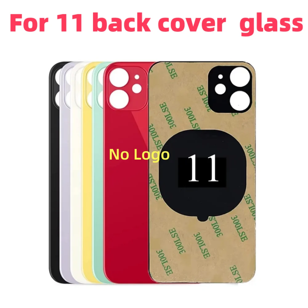 Back Glass For iPhone 11 Back Cover Glass Fast Replacement Housing Battery Cover Big Hole Rear Glass with Glue