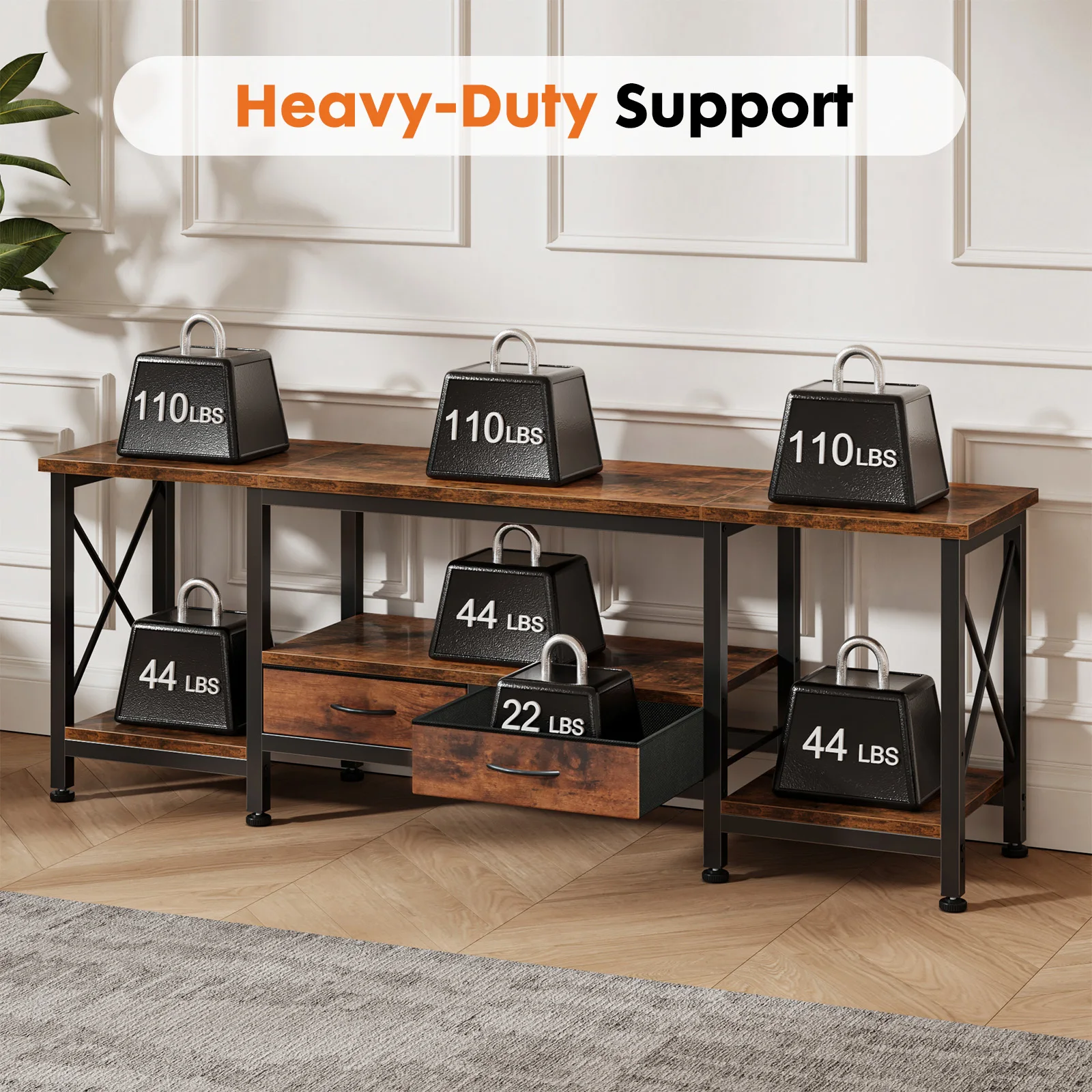 #¥forJHK Wooden TV Stand For Up To 70/75 Inch TV with Drawers Television Stands MediaConsole