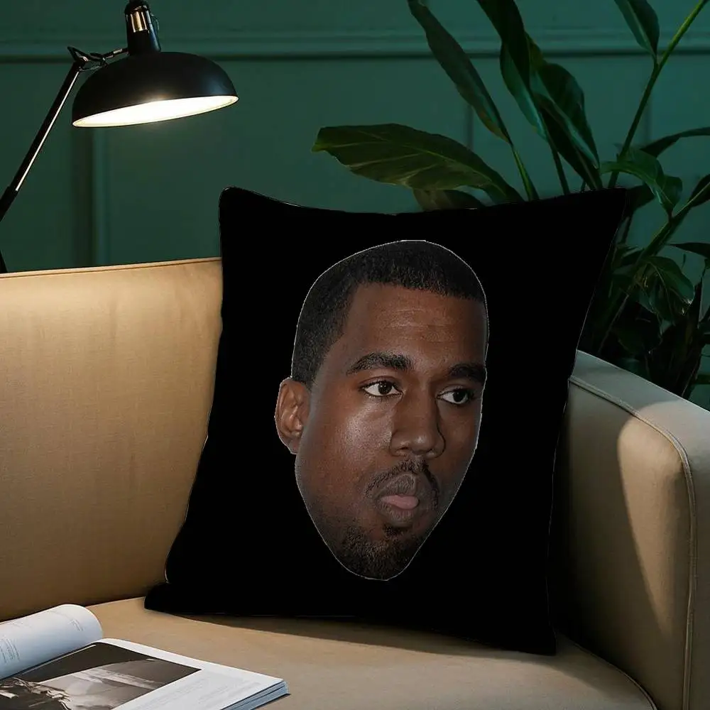 Funny K-Kanye West Meme Pillow Case Short Plush Print Cushion Cover Square Throw Pillow Covers Sofa Home Decor
