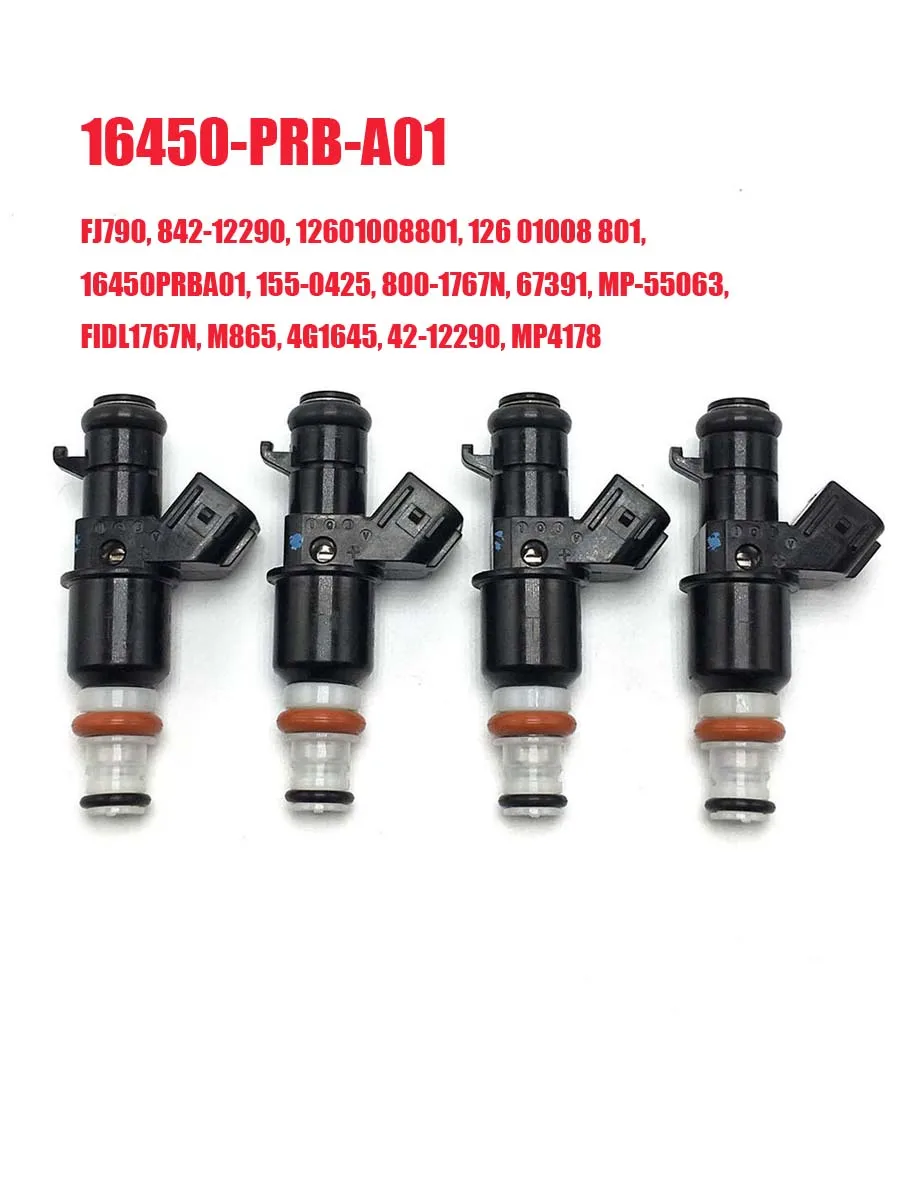 4pcs Fuel Injector 16450-PRB-A01 16450PRBA01 for 020-04 Acura RSX 2.0L /K20A2 842-12290 FJ779 842-12241 16450-PNE-G01 FJ790