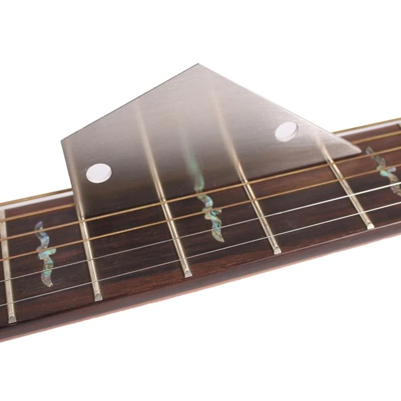 1Pc Guitar Bass Neck Fingerboard Measuring Ruler Stainless Steel Guitar Fret Rocker Guitar Fret Leveling Luthier Tool