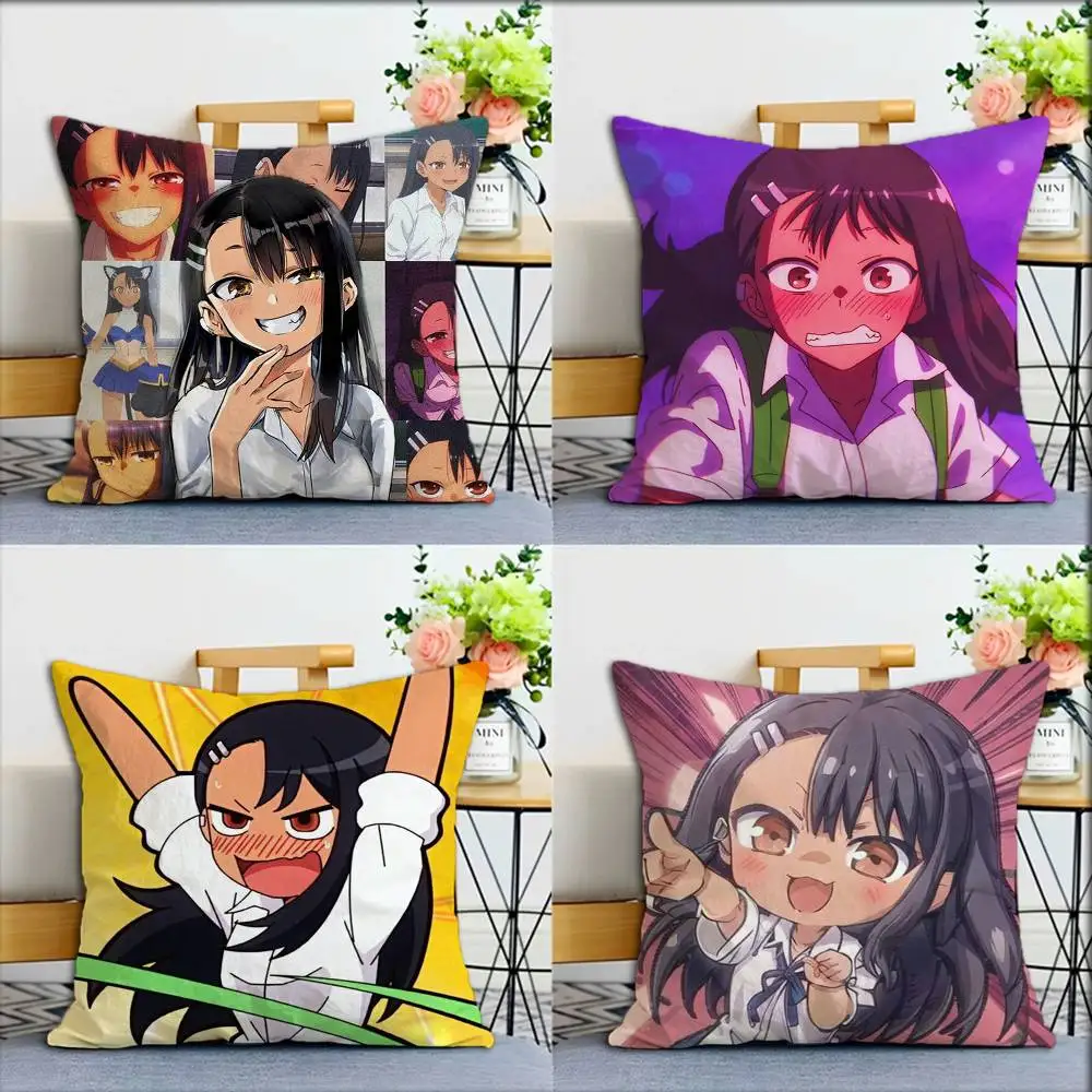 

1pc Nagatoro Hayase Anime World Various Sizes Square Pillow Case For Car Home Bedchamber Decor