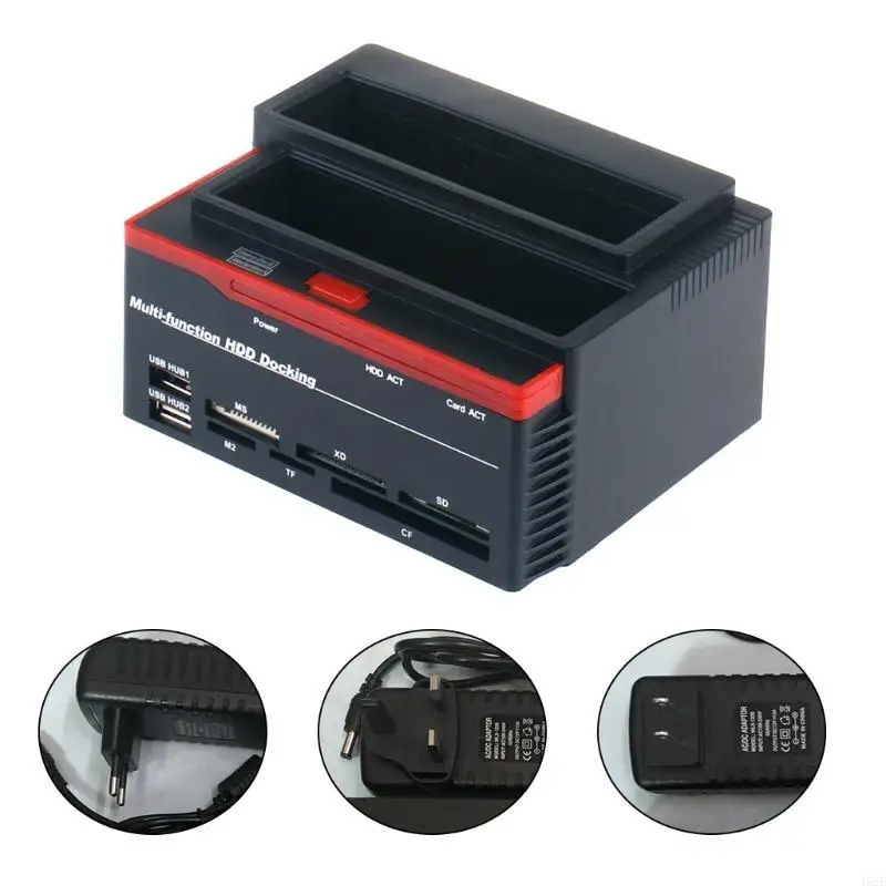 462E 3Gbps Fast IDE / to USB 2.0 Hard Disk Enclosure Dual Disk Base