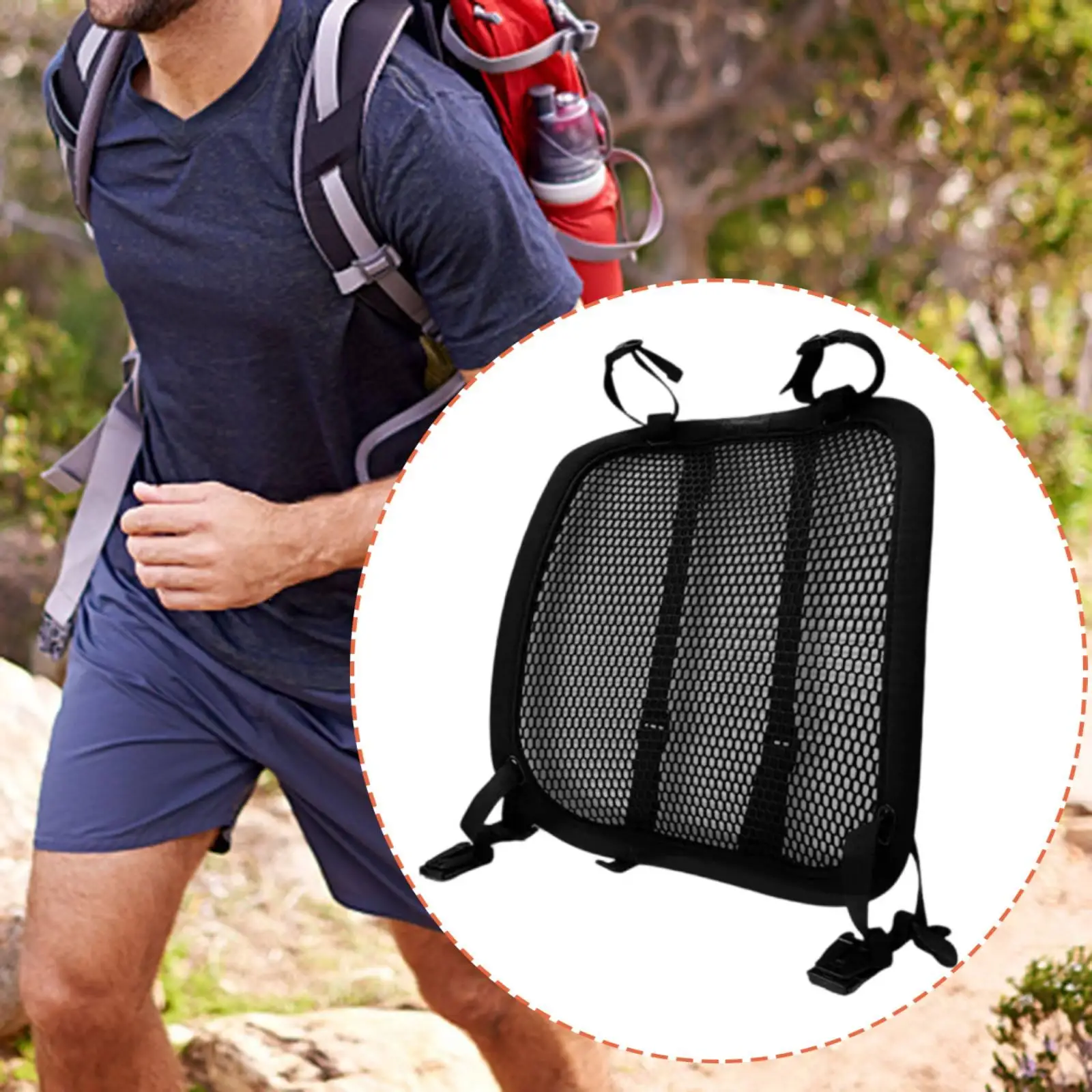 

Lightweight Backpack Spacer Breathable Mesh Ventilation Rucksack Frame for Daily Adventure Camping