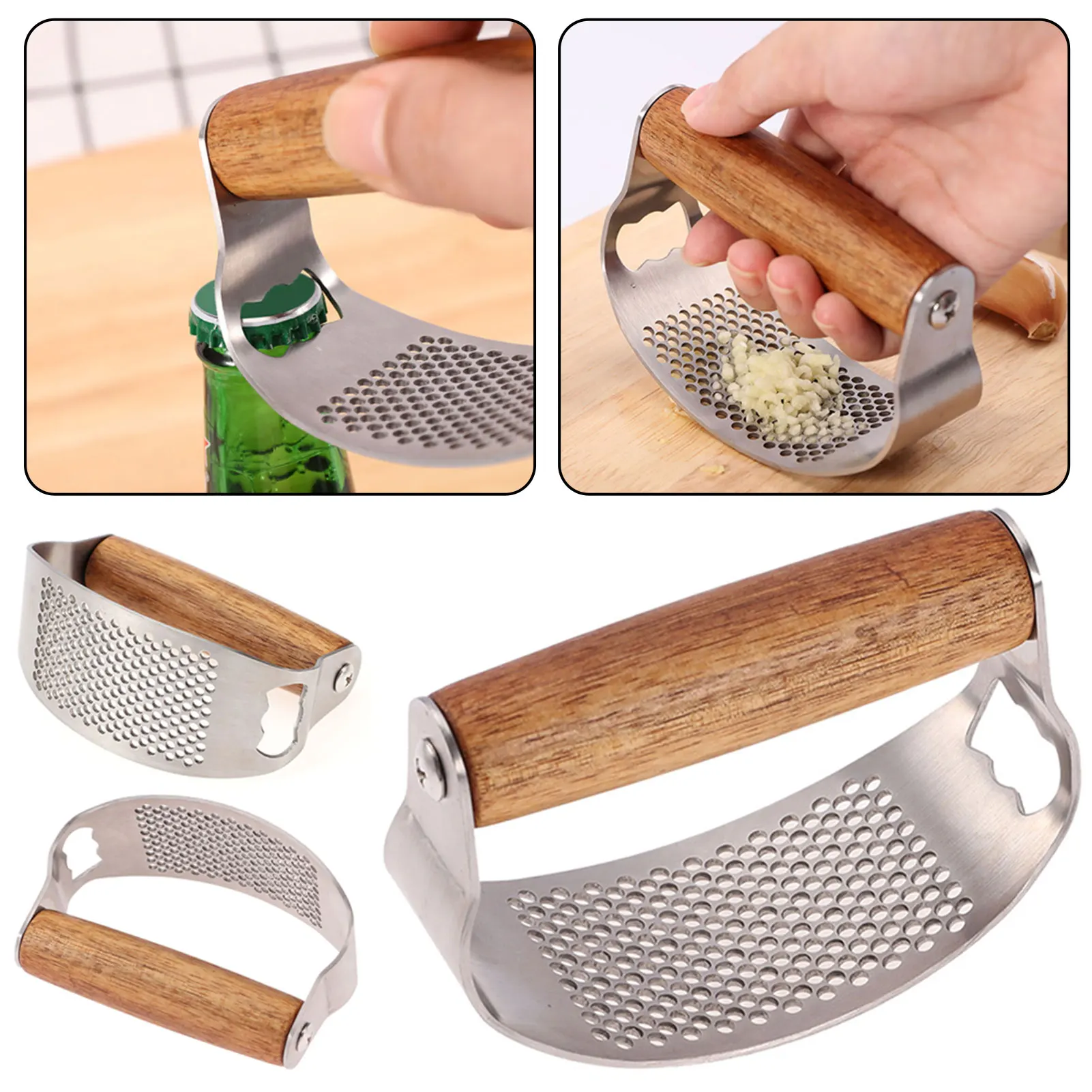 

Stainless Steel Garlic Press Crusher Manual Garlic Mincer Chopping Garlic Tool Fruit Vegetable Tools Kitchen Accessories Gadget
