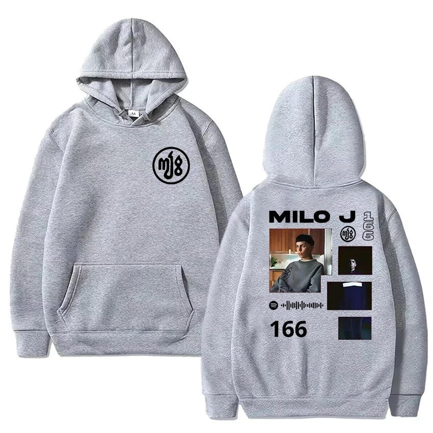 حار مغني الراب ميلو J 166 ألبوم مزدوج الوجهين أغطية رأس مطبوعة 2025 جديد للجنسين خمر الهيب هوب الشارع الشهير الرجال النساء الصوف البلوز