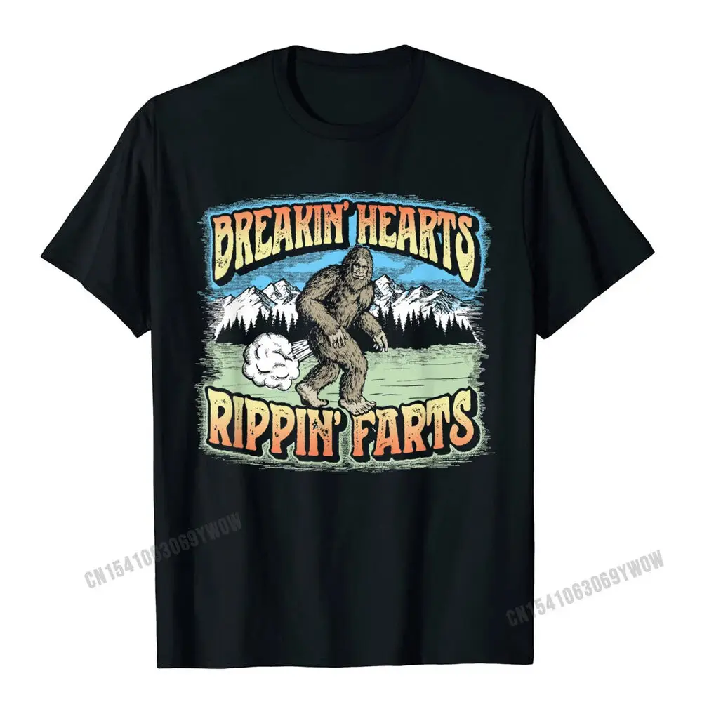 

New Sale Breakin Hearts Rippin Farts Funny Sasquatch Bigfoot 80s Unisex T-ShirtsAnime Pattern Clothing Y2K Summer