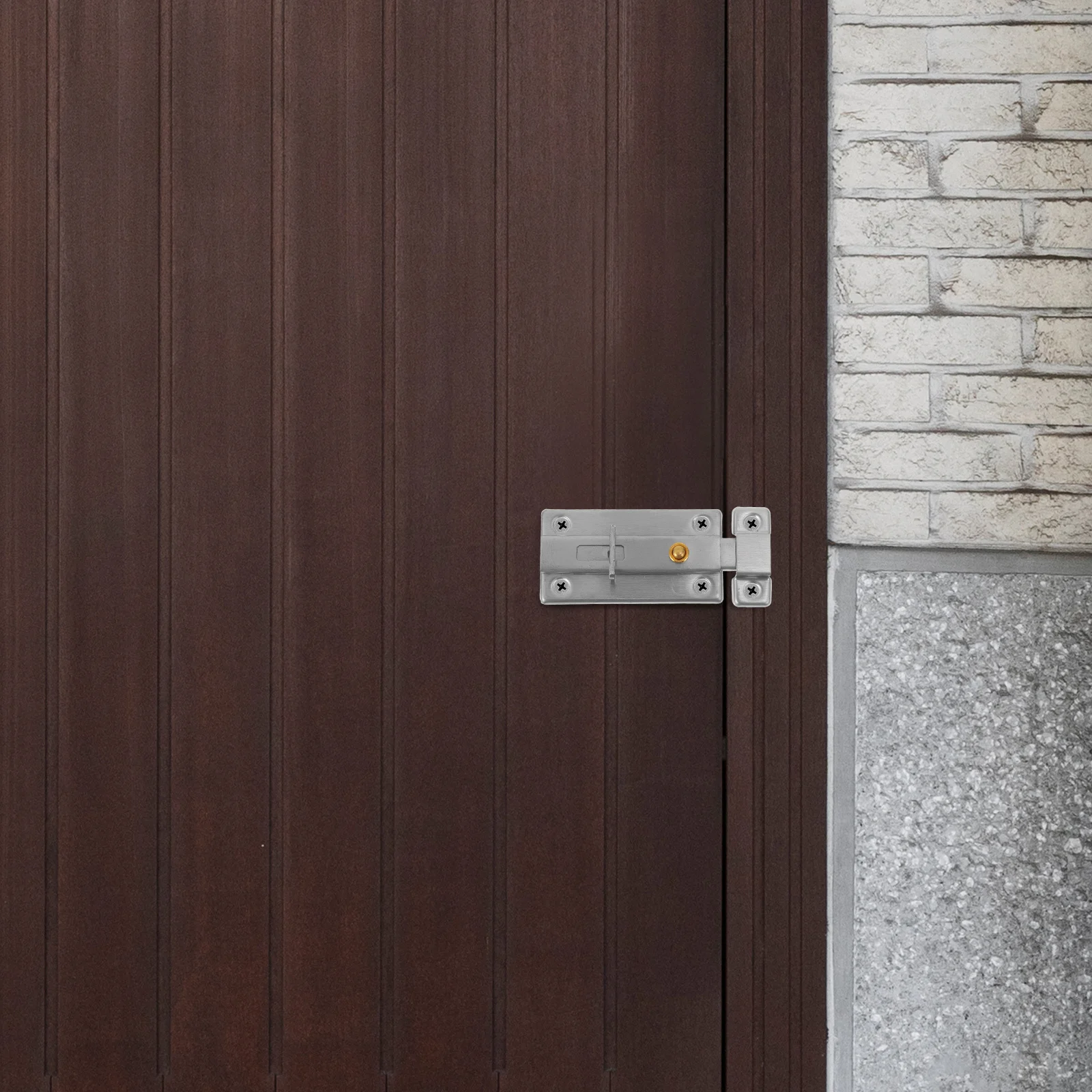 

Surface Mount Double Head Bolt Lock Thickened Stainless Steel Door Bolt Easy Installation Enhanced Security for Home Hotel