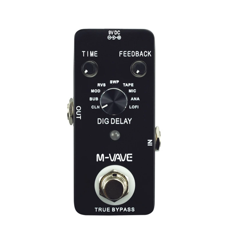 

M-VAVE DELAY Guitar Pedal With 9 Delay Effects True Bypass Full Metal Shell Pedal Effects Processors