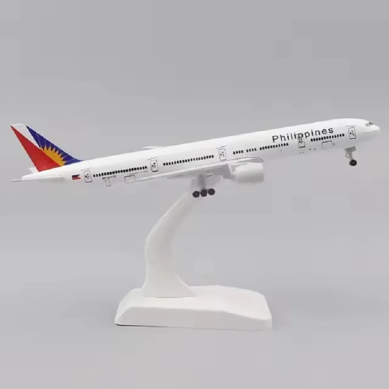 لعبة طائرة معدنية بمقياس 20 سم B777 الفلبين نموذج طائرة الخطوط الجوية دييكاست نموذج طائرة الطيران
