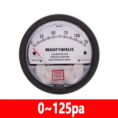 مؤشر دائري مقياس ضغط الرياح الإيجابية والسلبية 0-60 Pa مقياس فرق ضغط الهواء الصغير #5