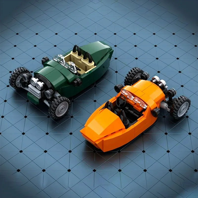 130 pièces MOC Morgan Super 3 Champions de la ville modèle de voiture jouets de construction blocs Architecture bricolage créatif cadeaux de noël idée éducative