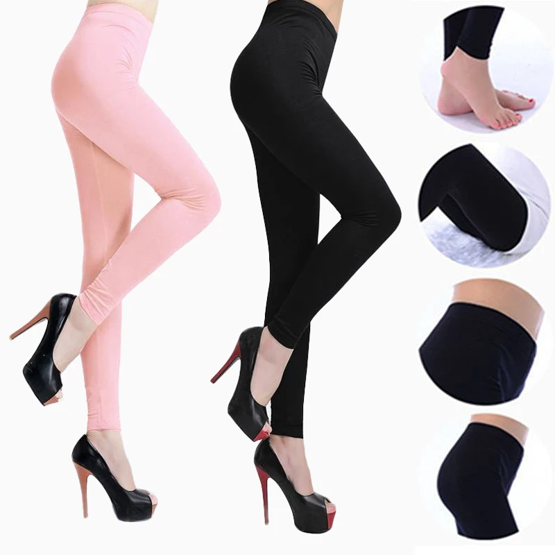 

Autumn Winter High Waist Leggings Women's Seamless Fleece Warm Slim Thin Casual Leggings