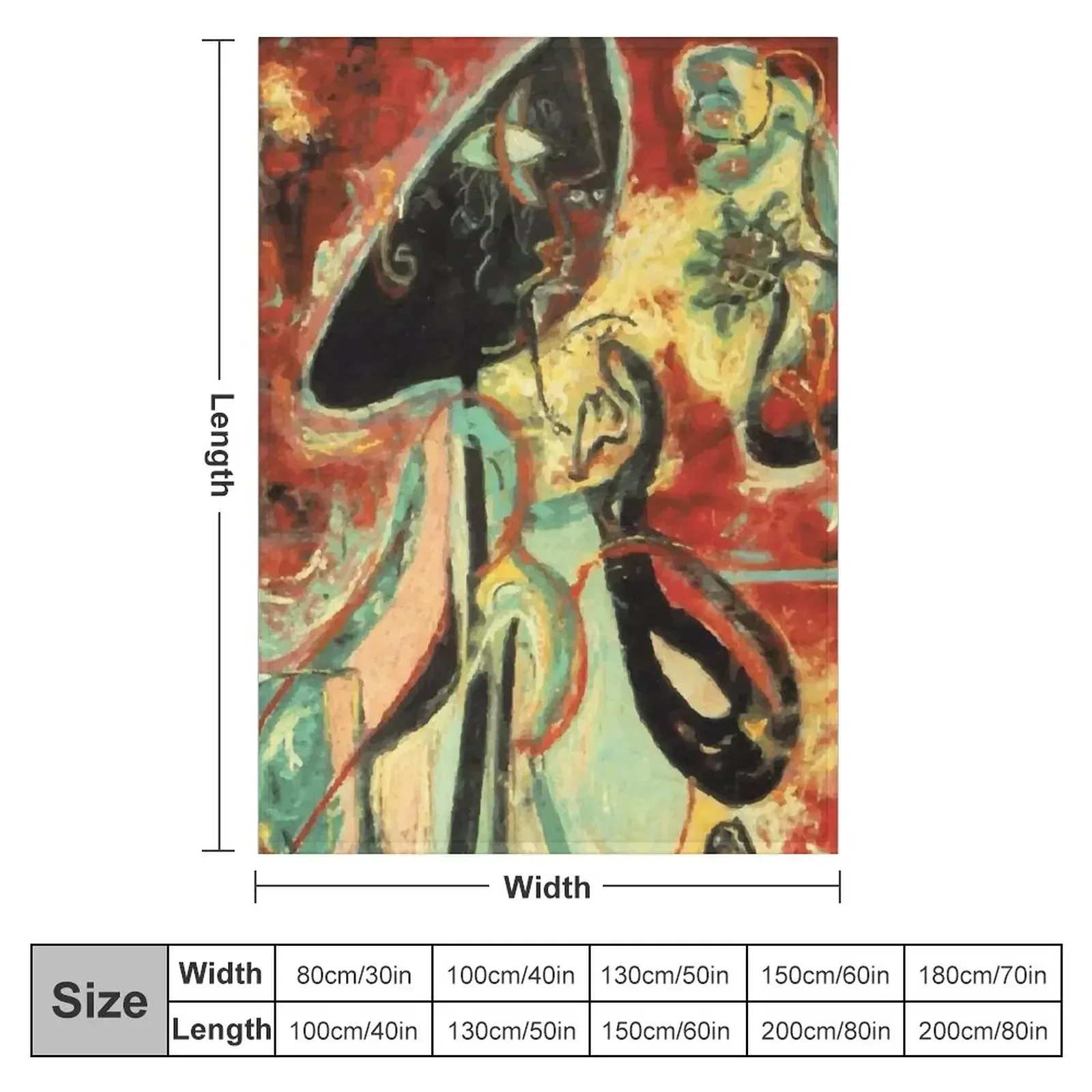 Jackson Pollack | Moon Woman Throw Blanket Sleeping Bag Giant Sofa Bed Soft Big warm winter Decorative Sofa Blankets