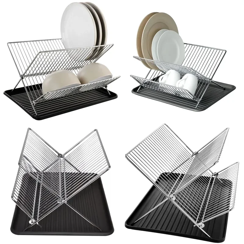 for  Countertop Kitchen Storage Metal Dish Rack Foldable Dish Drying Rack Manufacturer Wholesale