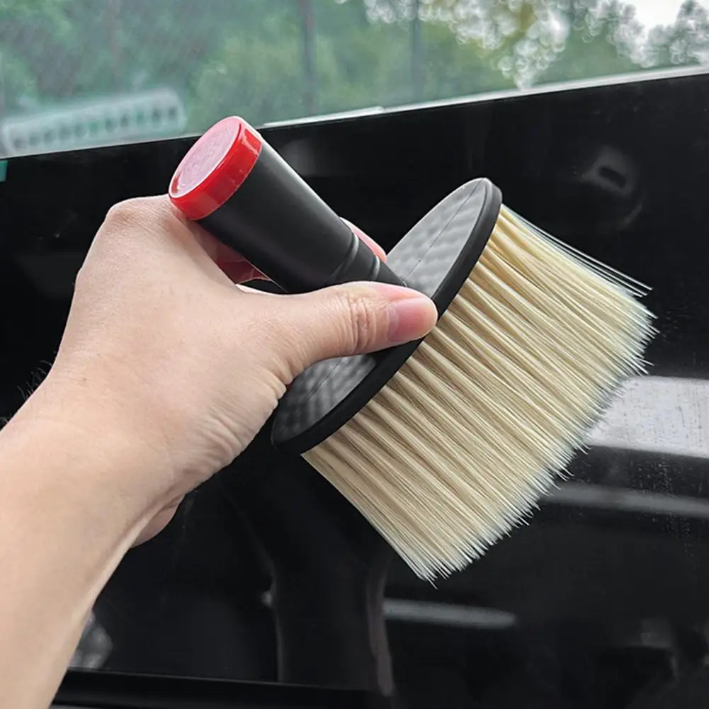 Compact Car Brush 1/2 Pcs Car Vent Brush Set with Anti-slip Handle Soft Detailing Brush Versatile Gap Crevice Dusting Tool