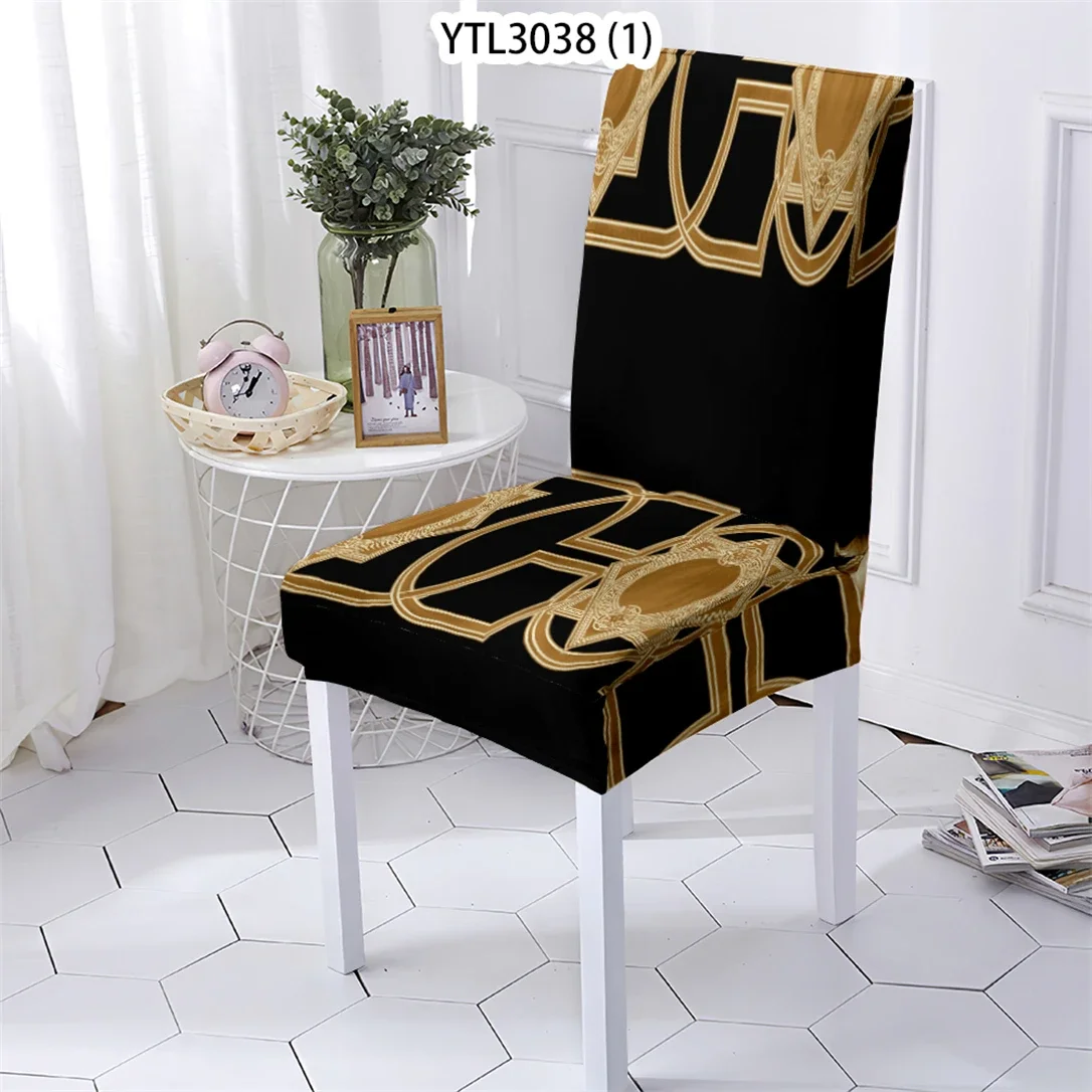 European Elements Style Cover For Dining Living Room Chair Cover Flowers Pattern Dining Furniture Chairs Covers Home Stuhlbezug
